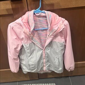Pink and Gray Hooded Jacket 2 jackets